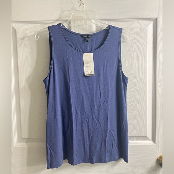 NWT Eileen Fisher Viscose Jersey Blang Jewel Neck Shell Top Size M - Picture 1 of 7